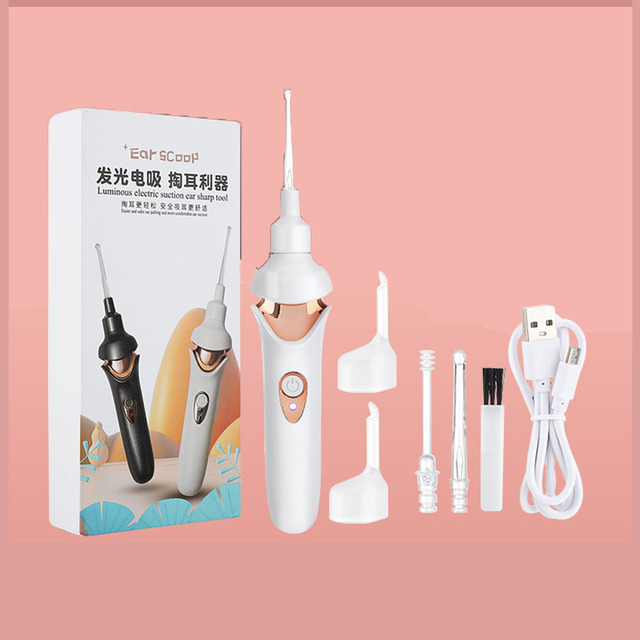 Electric Vacuum Ear Cleaner Ear Remover Cordless Ear Wax Removal Tool Ear Pick Inhale Ear Cleaning Device Dig Wax Personal Care