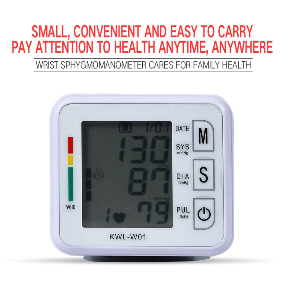 Digital Blood Pressure Monitor Sphygmomanometer Pulse Rate Heart Beat Rate Meter Device Health Care