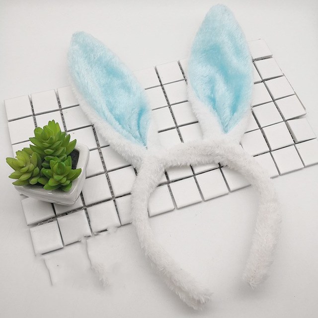 Children girls adult Bunny Ear Headband Set Black pink white blue Fancy Dress Costume Hen Party Rabbit ear hairbands headwear