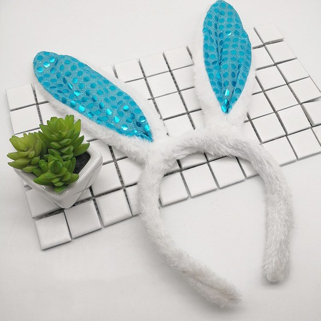 Children girls adult Bunny Ear Headband Set Black pink white blue Fancy Dress Costume Hen Party Rabbit ear hairbands headwear