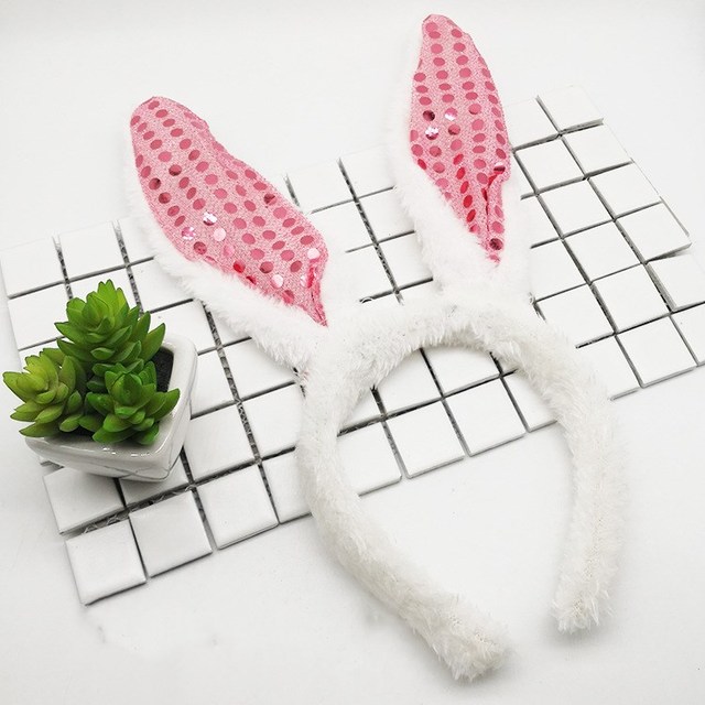 Children girls adult Bunny Ear Headband Set Black pink white blue Fancy Dress Costume Hen Party Rabbit ear hairbands headwear