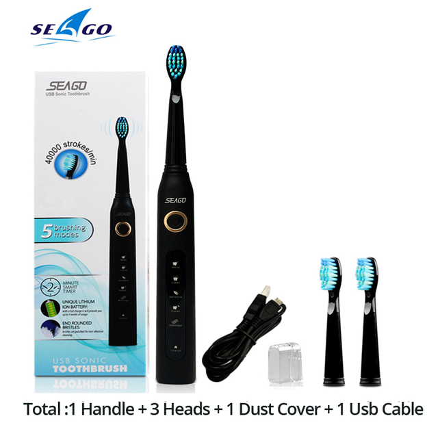 Toothbrush SG-507 Adult Timer Brush 5 Modes USB Charger Rechargeable Tooth Brushes Replacement Heads Set