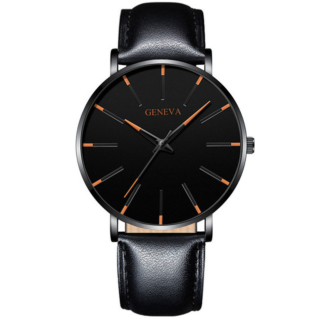 Fashion Mens Business Watches Luxury Gold Stainless Steel Mesh Belt Quartz Wrist Watch Luminous Clock Men Casual Leather Watch