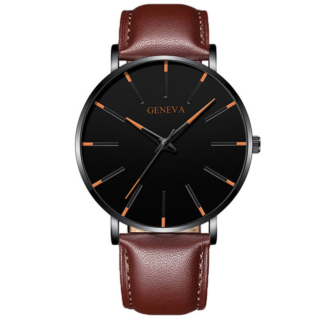 Fashion Mens Business Watches Luxury Gold Stainless Steel Mesh Belt Quartz Wrist Watch Luminous Clock Men Casual Leather Watch