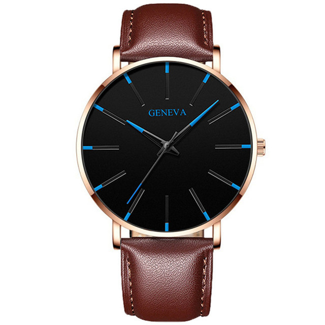 Fashion Mens Business Watches Luxury Gold Stainless Steel Mesh Belt Quartz Wrist Watch Luminous Clock Men Casual Leather Watch