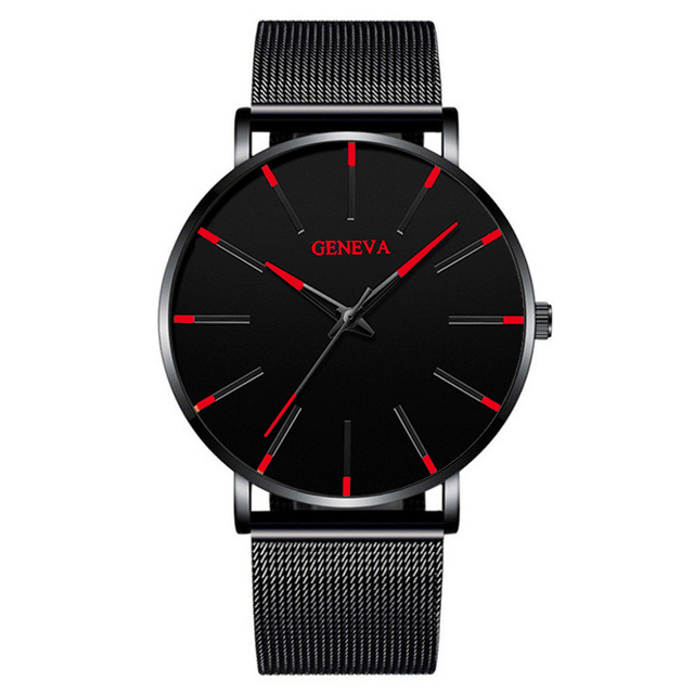 Fashion Mens Business Watches Luxury Gold Stainless Steel Mesh Belt Quartz Wrist Watch Luminous Clock Men Casual Leather Watch