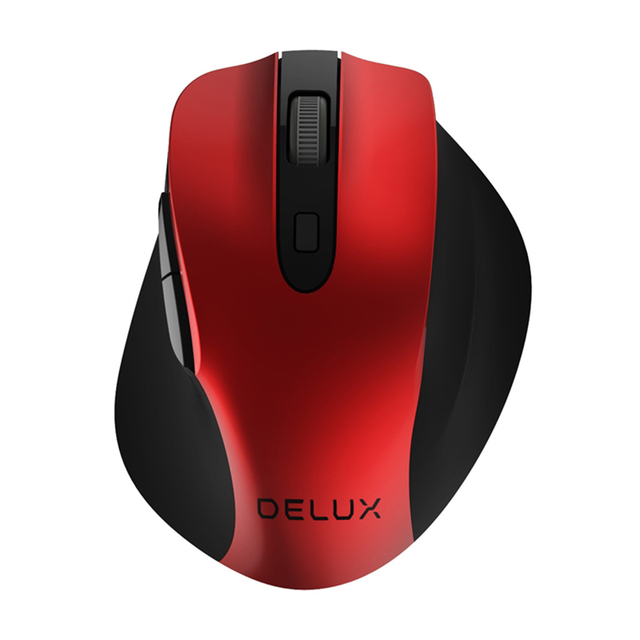 Delux M517 2.4Ghz Ergonomic Wireless Mouse 800/1000/1200/1600 DPI Adjustable Optical PC Mice With Wrist Rest Mousepad Kit