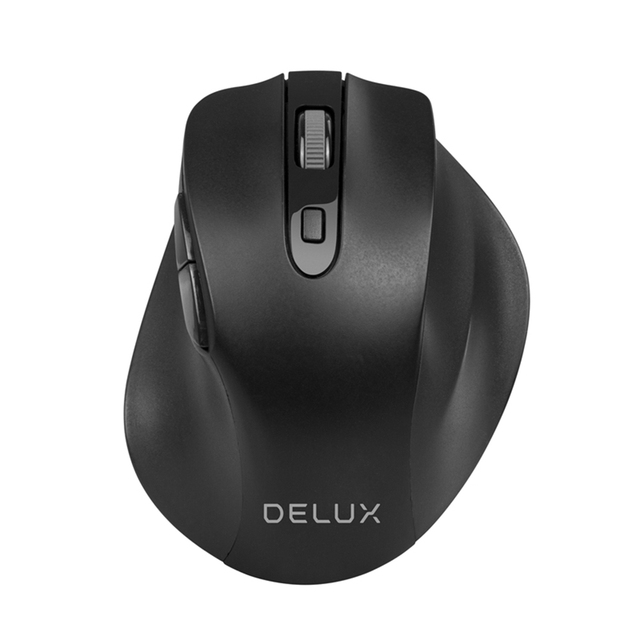 Delux M517 2.4Ghz Ergonomic Wireless Mouse 800/1000/1200/1600 DPI Adjustable Optical PC Mice With Wrist Rest Mousepad Kit