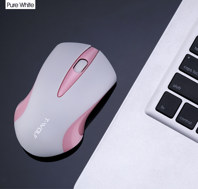 1600dpi Pink Computer Mouse Wireless Mouse Cordless Girl Cute Mouse Optical Mouse