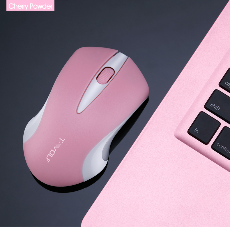 1600dpi Pink Computer Mouse Wireless Mouse Cordless Girl Cute Mouse Optical Mouse