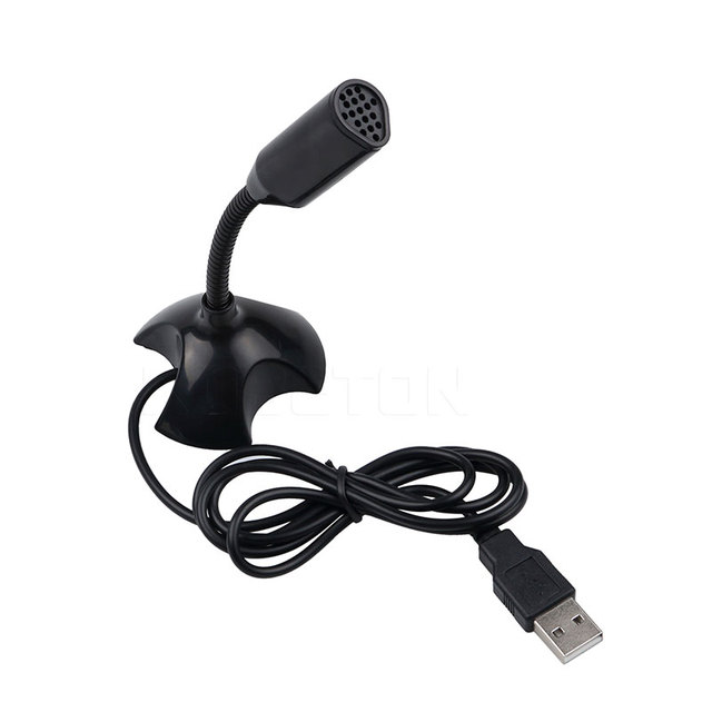 USB Laptop Microphone Mini Studio Speech Microphone Stand 360 Adjust Mic With Holder For Mac Laptop Desktop PC