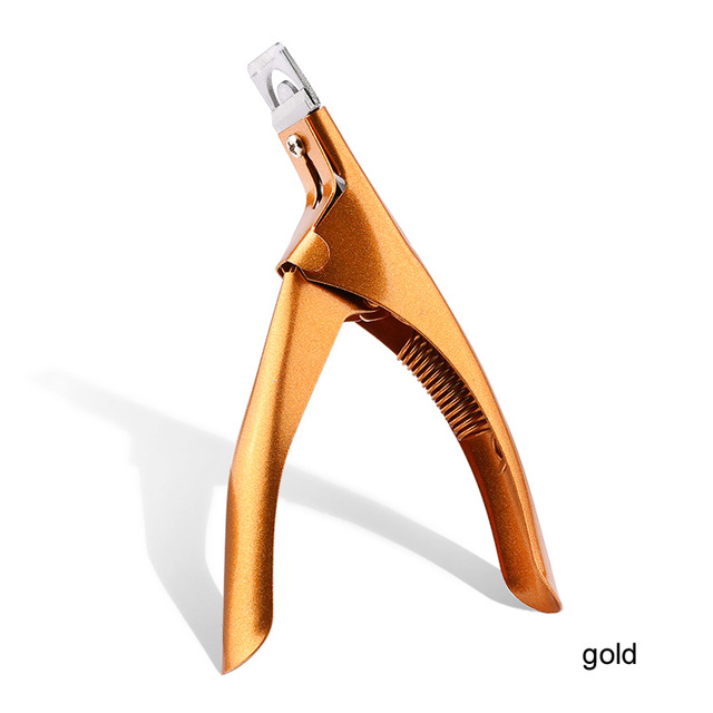 Professional Nail Art Clipper Special type U word False Tips Edge Cutters Manicure Colorful Stainless Steel Nail Art Tools