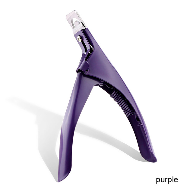 Professional Nail Art Clipper Special type U word False Tips Edge Cutters Manicure Colorful Stainless Steel Nail Art Tools