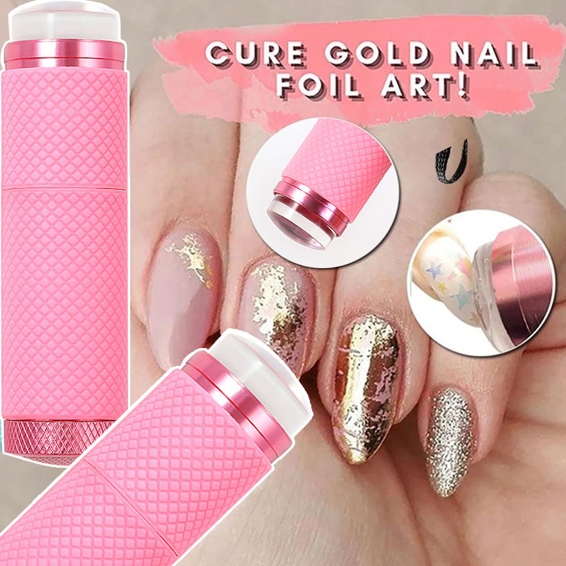 Manicure 2 IN 1 Light UV Lamp With Jelly Silicone Stamper Nail UV Lamp Jelly Seal Stamp Fast Dry Polish Cure Nail Tool