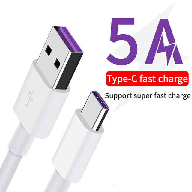 USB C Cable 5A Supercharge USB Type C Cable for Huawei p20 5A Quick Charging Fast Charger Cable