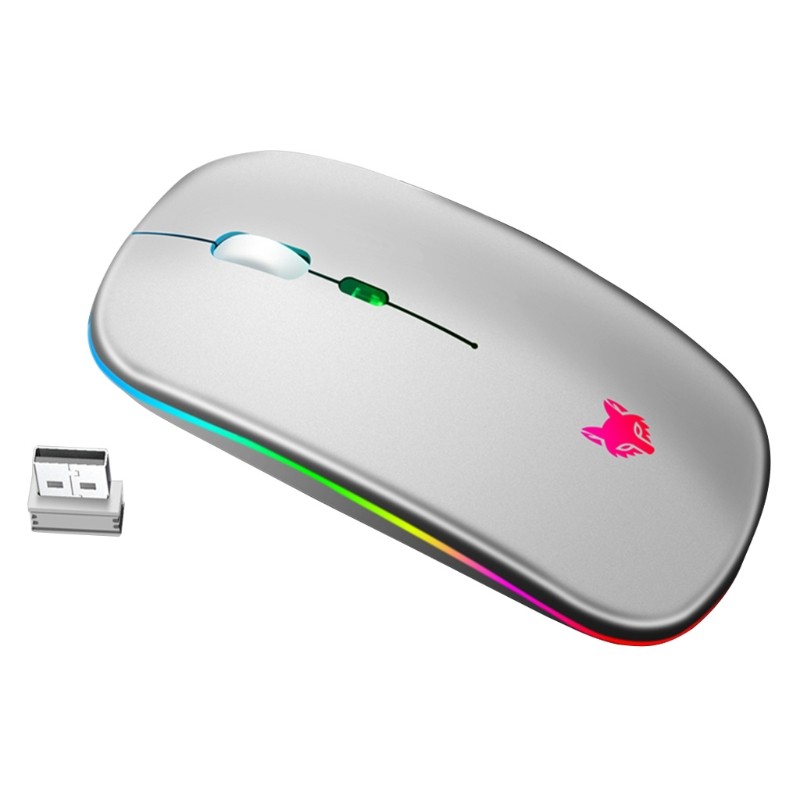 1600 Ergonomic Mouse' DPI Silent  Wireless Design Rechargeable Thin Mouse