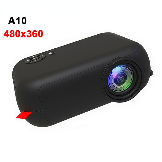 A10 Mini Led Projector 1080P Supported Portable Proyector Movie, Wired Mirror for iPhone Home Cinema HDMI-compatible