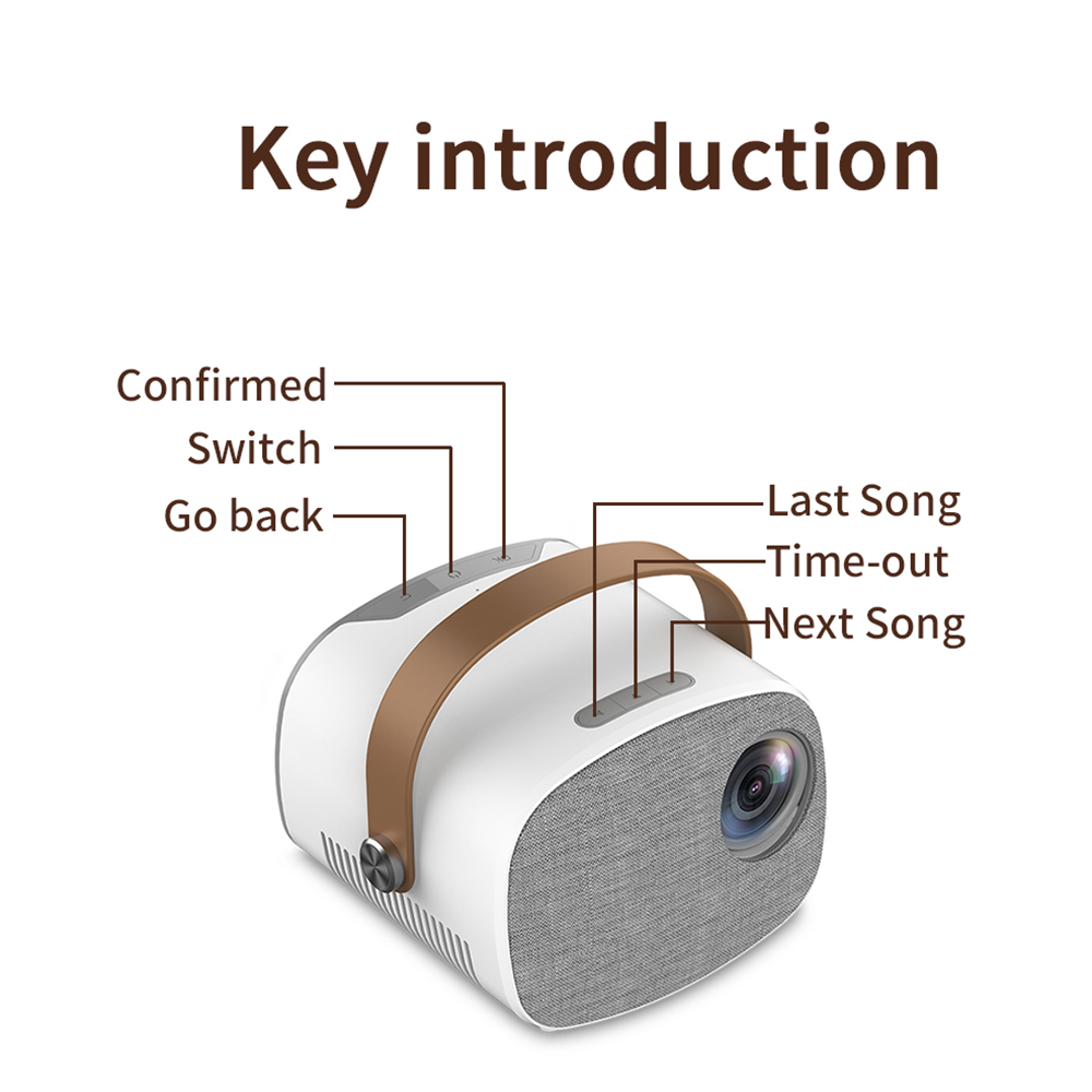 YG230 Mini Portable 640*480 Pixel Full HD 1080P Support 100'' Display Home Theater Video Movie Game Teaching Small Projector
