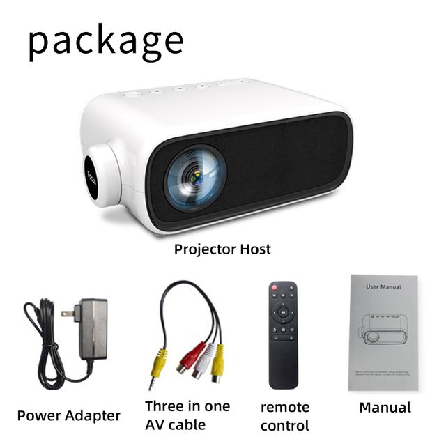 LED Mini Projector 480*272 Pixels with HDMI/USB/AV/Audio Interface Portable Projection Home Media Player