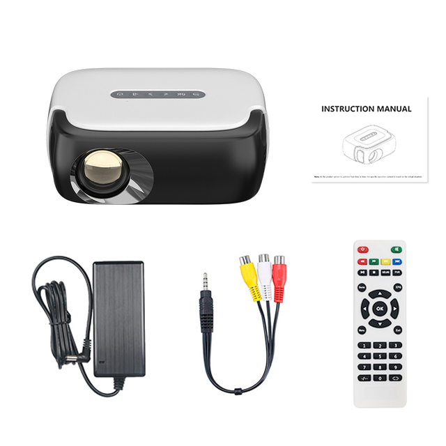 RD860 LED Portable Movies Mini Projector 640*360 Pixels With HDMI/USB/AV/Audio Interfaces for Home Theater Entertainment