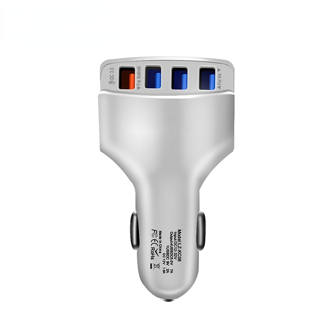 Car Charger Quick Charge 3.0 4 Ports Fast charging QC3.0 3A Car Mobile Phone Chargers For Samsung S10 Car Mobile Phone Chargers