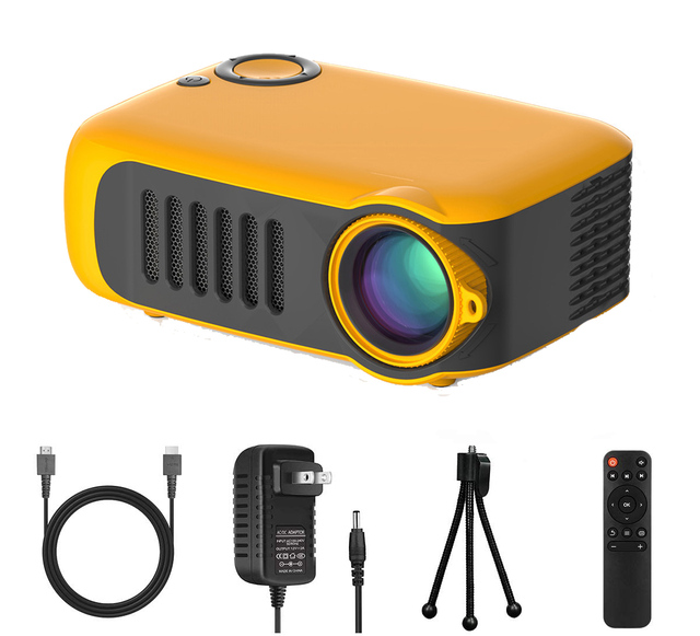 A2000 Mini Projector Portable LED Pico Video Projector for Cartoon, Movies, Pocket Home Phone Projector for Home Theater