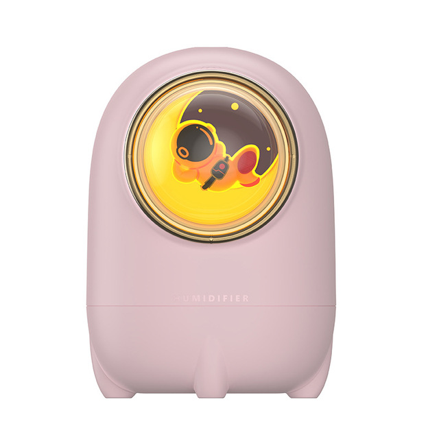 260ML Wireless Air Humidifier Rotatable Space Capsule Music Box USB Rechargeable Ultrasonic Mist Aroma Diffuser with LED Lamp