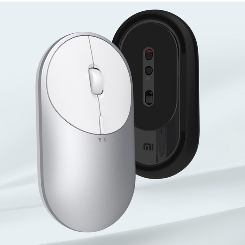 Portable Mouse  4-DPI 4000 2400 1800 1200 Bluetooth RF2.4 Aluminium Metal ABS