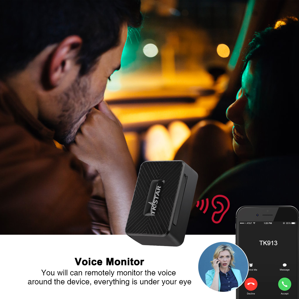 Magnet GPS Tracker Car TKSTAR Waterproof Voice Monitor 1500mAh Move Overspeed Alarm Mini GPS GSM Tracker Data Saving