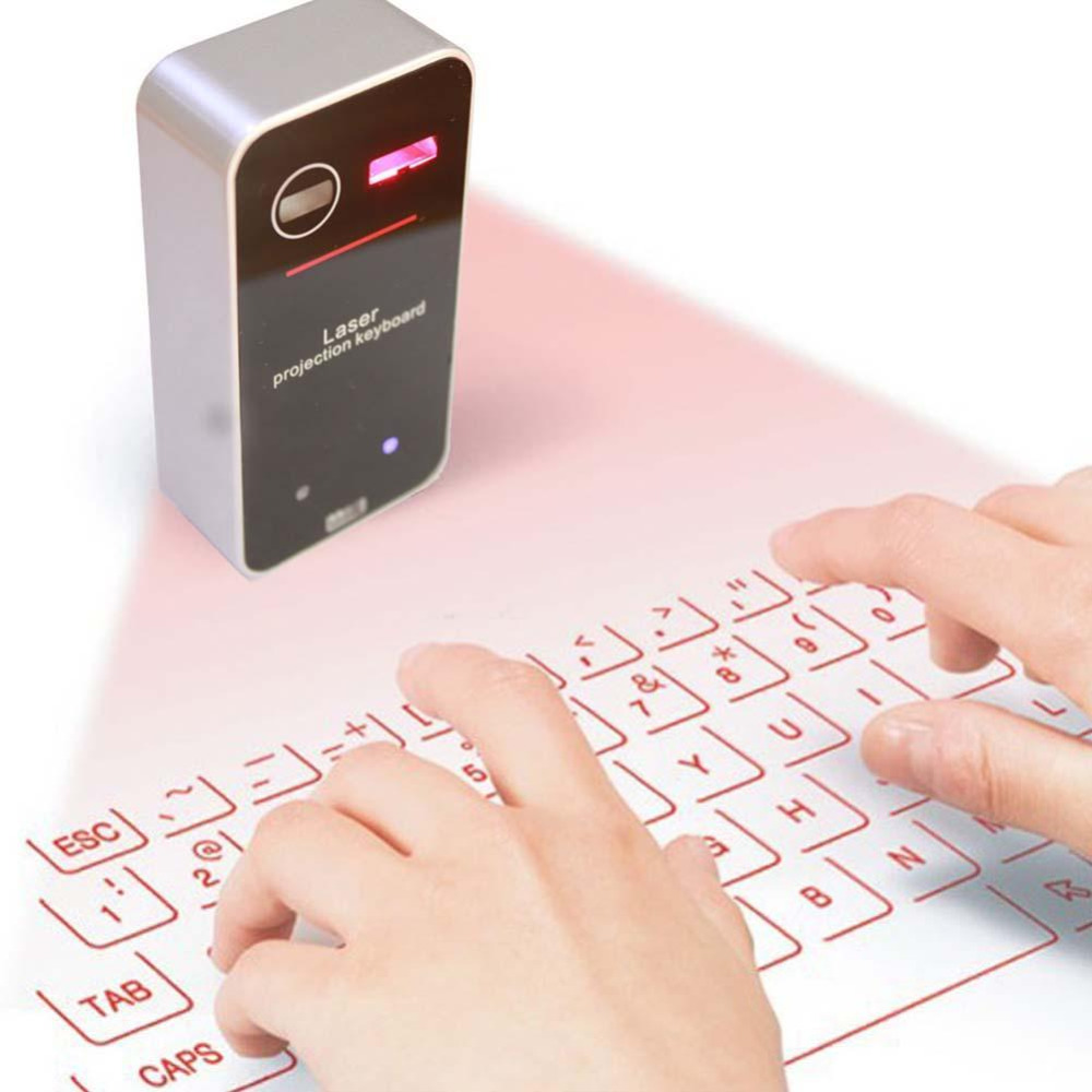 Portable Bluetooth Virtual Laser Keyboard Wireless Projector Keyboard With Mouse function
