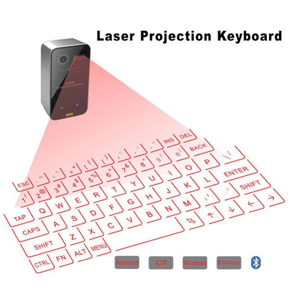 Portable Bluetooth Virtual Laser Keyboard Wireless Projector Keyboard With Mouse function