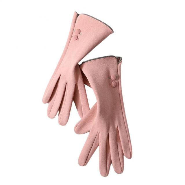 Fashion Winter Women Gloves Keep Warm Suede Mittens Touch Screen Windproof Full Finger Ladies Outdoor Sport Female Gloves