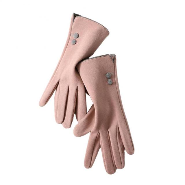 Fashion Winter Women Gloves Keep Warm Suede Mittens Touch Screen Windproof Full Finger Ladies Outdoor Sport Female Gloves