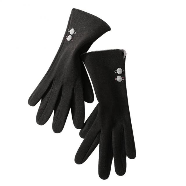 Fashion Winter Women Gloves Keep Warm Suede Mittens Touch Screen Windproof Full Finger Ladies Outdoor Sport Female Gloves