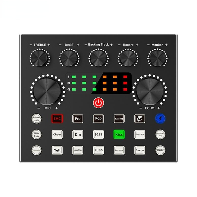 K1AB Gaming Living Singing Recording for Live Broadcast Network Mixing External Sound Card Mixer Interface