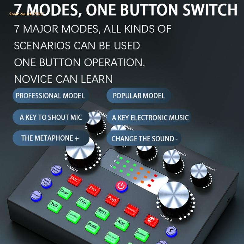 K1AB Gaming Living Singing Recording for Live Broadcast Network Mixing External Sound Card Mixer Interface