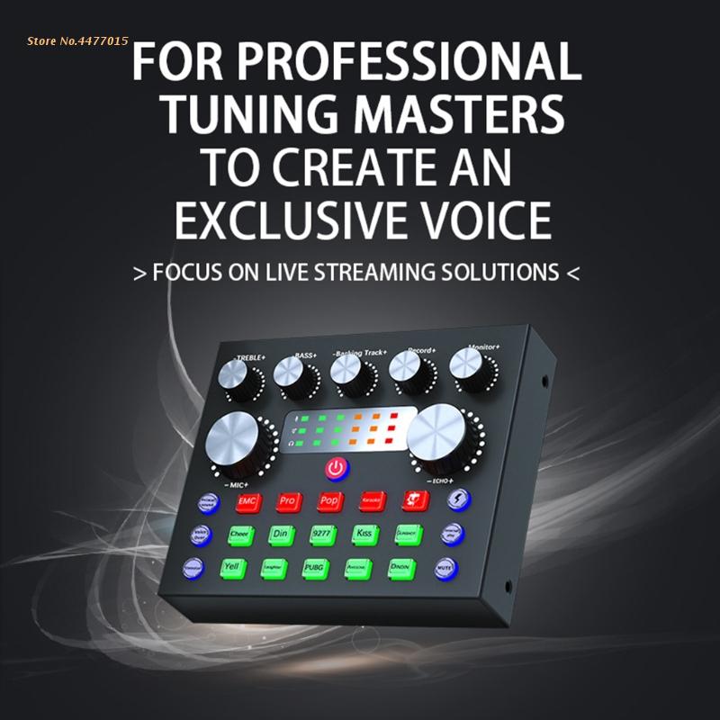 K1AB Gaming Living Singing Recording for Live Broadcast Network Mixing External Sound Card Mixer Interface