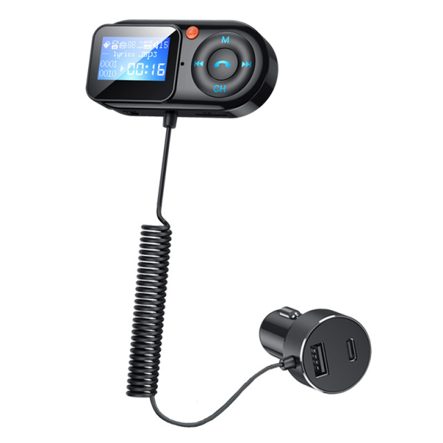 FM Modulator AUX Audio MP3 Player USB Type C PD Fast Charging Car Charger Handsfree Bluetooth 5.0 Car Kit FM Transmitter