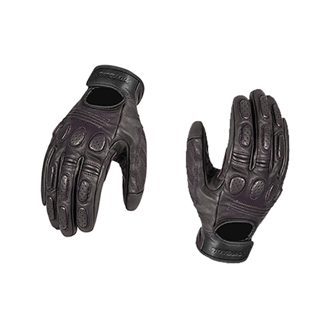 Retro Sheepskin Breathable Leather Motorcycle Gloves Racing Gloves Men's Motocross Summer Gloves