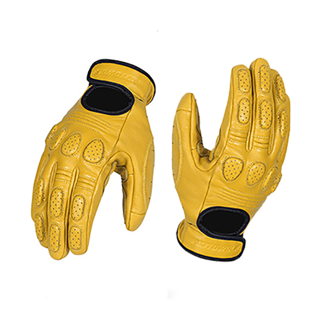 Retro Sheepskin Breathable Leather Motorcycle Gloves Racing Gloves Men's Motocross Summer Gloves