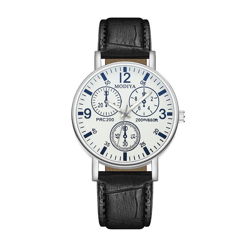 New Fashion Men Watches for Gift Leather Strap Quartz Watches Sports Military Watches  Wrist Watch Bracelet Gift