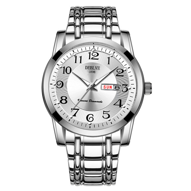 Luxury Mens Watches Luminous Waterproof Stainless Steel Watch Quartz Men Date Calendar Business Wristwatch