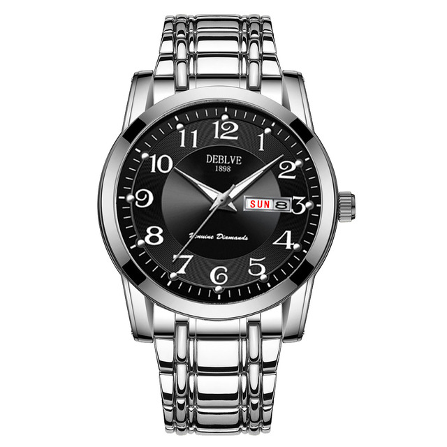Luxury Mens Watches Luminous Waterproof Stainless Steel Watch Quartz Men Date Calendar Business Wristwatch