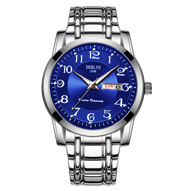 Luxury Mens Watches Luminous Waterproof Stainless Steel Watch Quartz Men Date Calendar Business Wristwatch