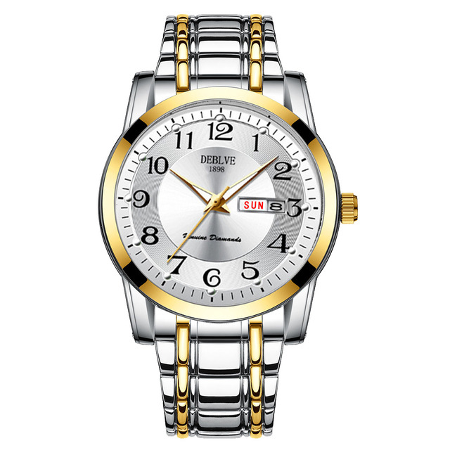 Luxury Mens Watches Luminous Waterproof Stainless Steel Watch Quartz Men Date Calendar Business Wristwatch