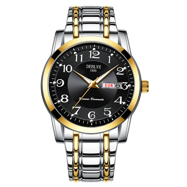 Luxury Mens Watches Luminous Waterproof Stainless Steel Watch Quartz Men Date Calendar Business Wristwatch