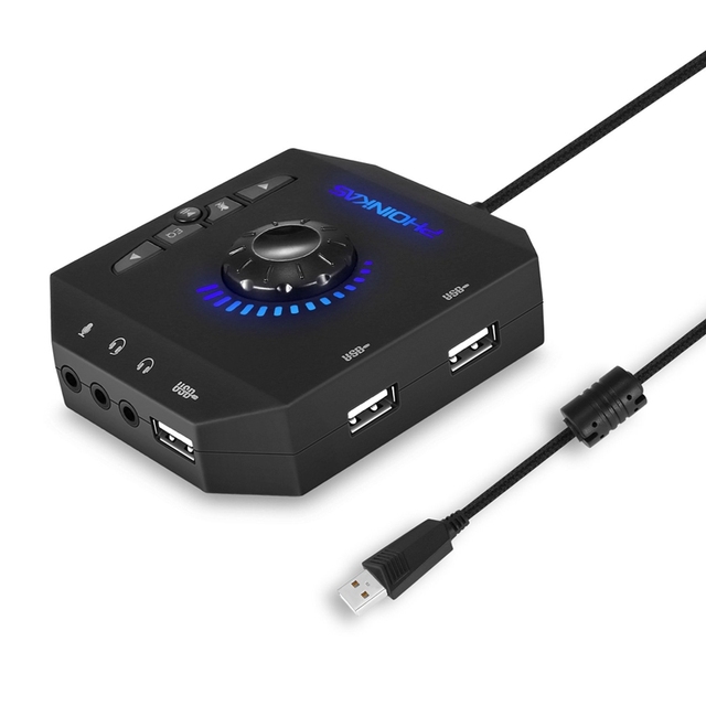 Profession Computer USB Sound Card Channel 7.1 Audio Adapter Converter Audio Interface for PC Laptop External Sound Card