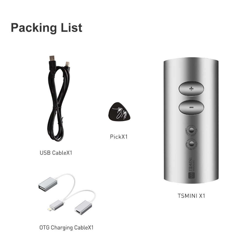 Mini Portable Sound Card Professional Recording Equipment with USB Audio Interface Support Microphone Guitar Live Broadcast
