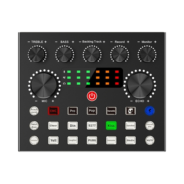 Audio Interface External Sound Card Recording for Live Broadcast Gaming Living Singing Network Mixing Audio Mixer