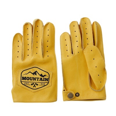 Genuine Leather Men Motorcycle Rider Outdoor Sports Gloves Vintage Leather Gloves Autumn Winter Plush Gloves Gym Gloves